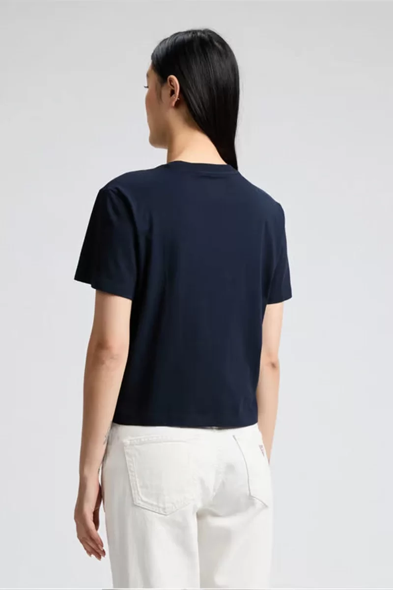 Guess jeans Gj Ss Cn Boxy Embro Logo Tee Kadın Lacivert T-Shirt W5RI42K8HM0-A71W