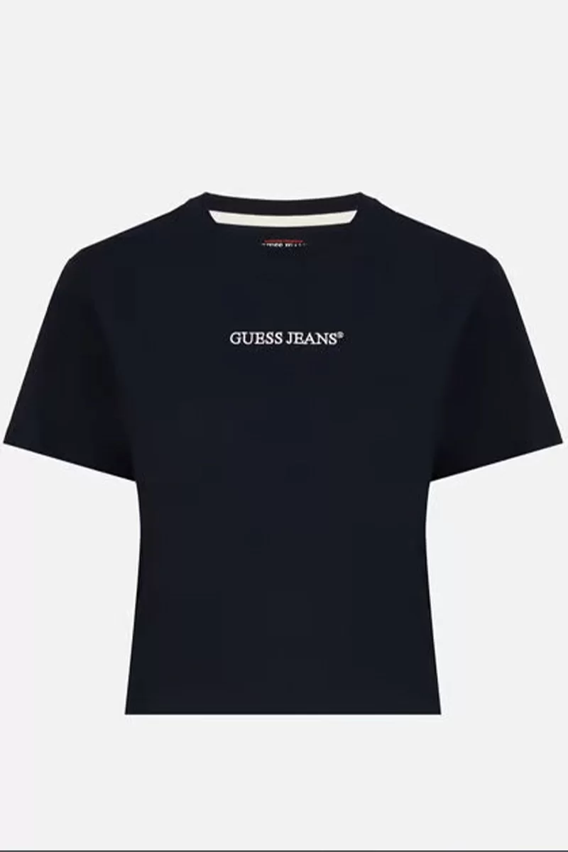 Guess jeans Gj Ss Cn Boxy Embro Logo Tee Kadın Lacivert T-Shirt W5RI42K8HM0-A71W