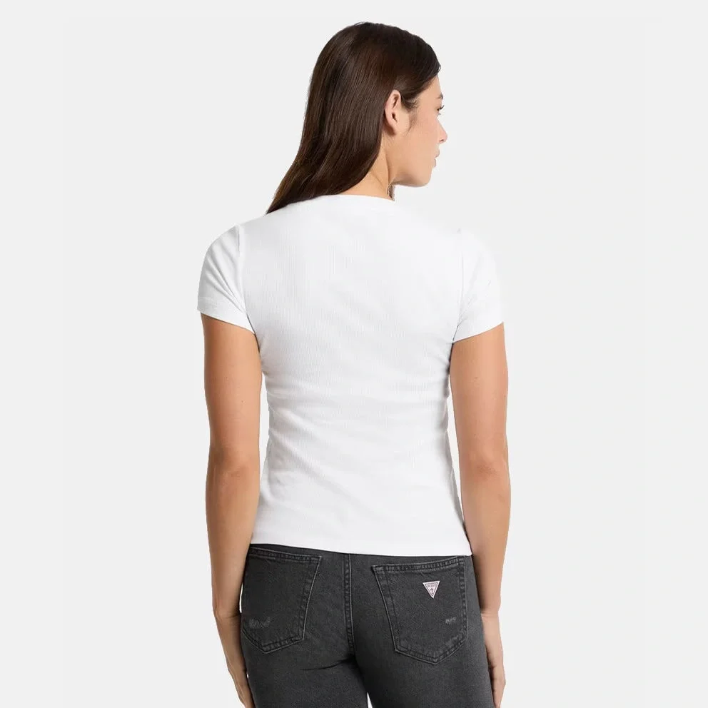 Guess Jeans GJ SS CN BOXY ICONIC TEE Kadın Lila T-shirt W4YI73K8HM0-G487