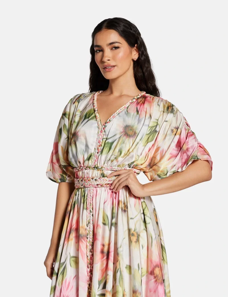 Guess LUCIE LONG DRESS Kadın Çok Renkli Elbise W5PK1ZWHHF0-PM08