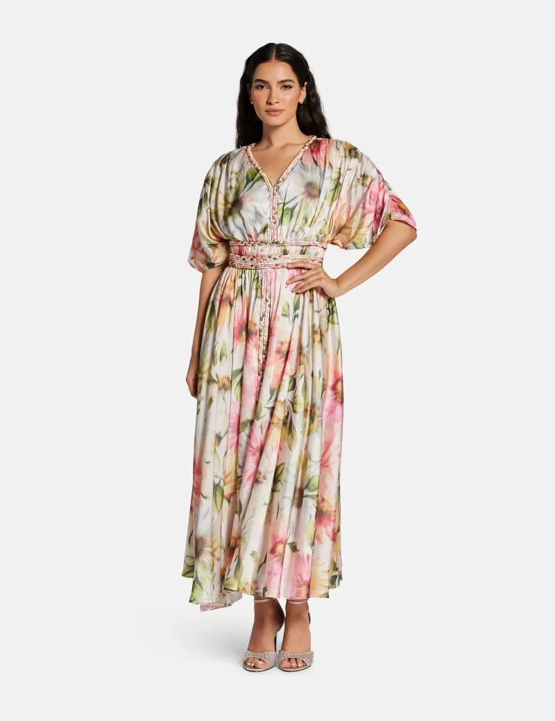 Guess LUCIE LONG DRESS Kadın Çok Renkli Elbise W5PK1ZWHHF0-PM08