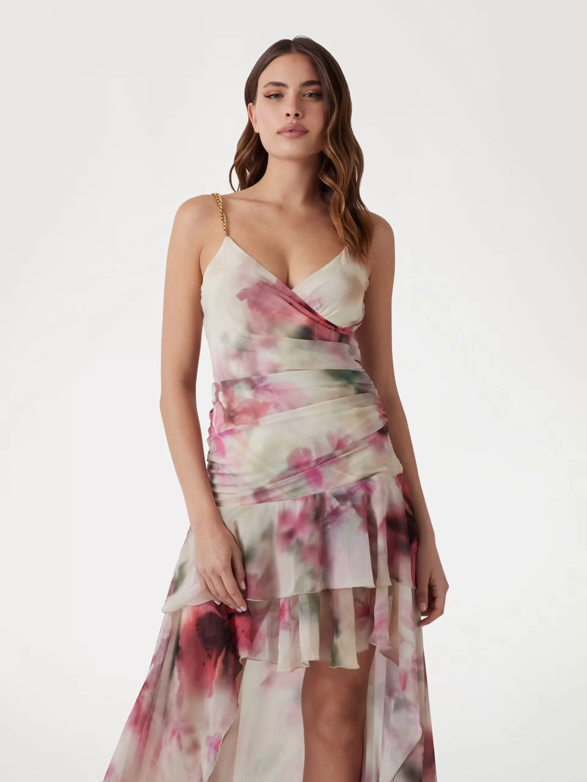Guess KENDALL CHAIN STRAP DRESS Kadın Multicolor Elbise 5GGK317310A-P0JD