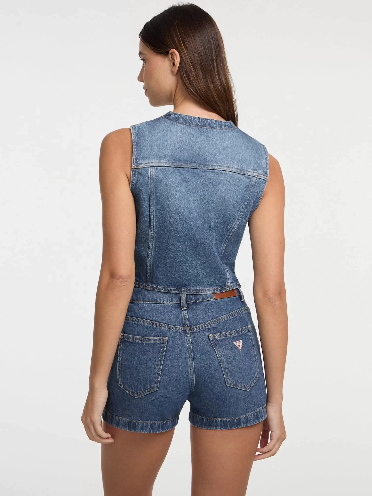 Guess jeans Gj Denım Vest Kadın Mavi Yelek W5GN74D5M46-GJUS