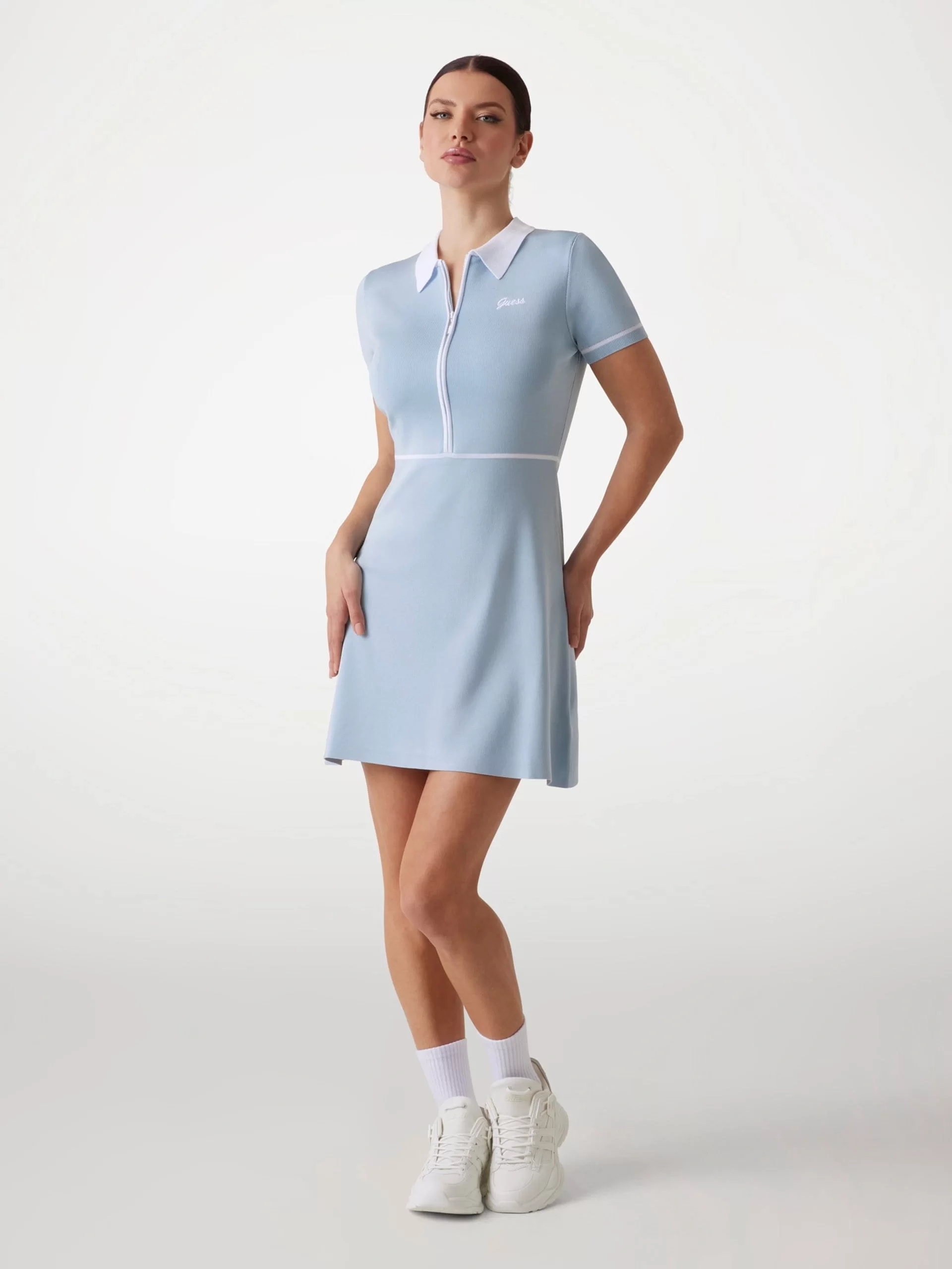 Guess SS SWEATER DRESS Kadın Mavi Elbise V5GK00Z3D60-G7O3