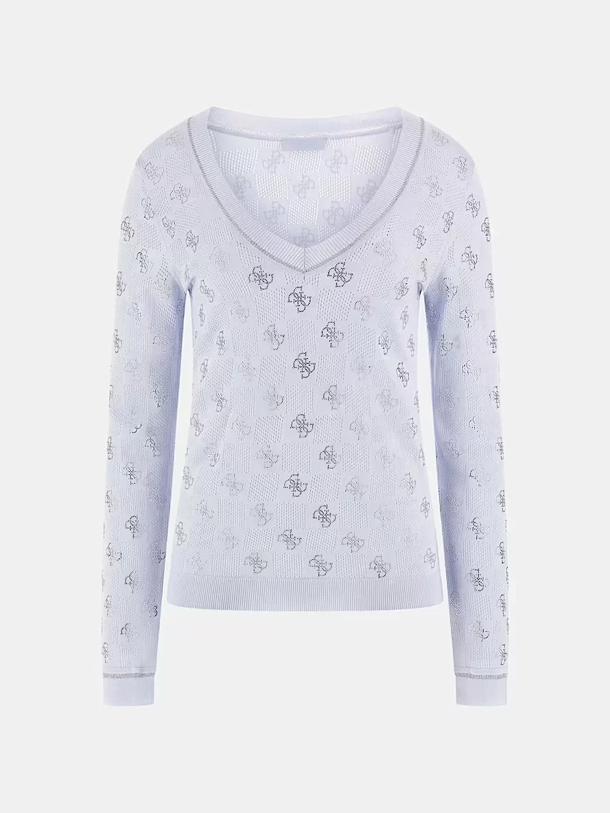 Guess ROSIE 4G VN LS SWTR Kadın Mavi Kazak W5GR07Z3D60-A719