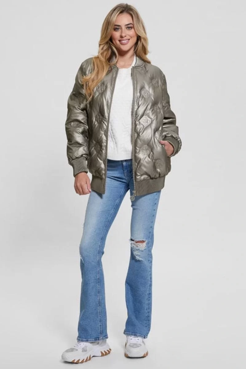 Guess MARIANNE PEONY LONG Kadın Yeşil Mont W4BL60WGB20-FN1A