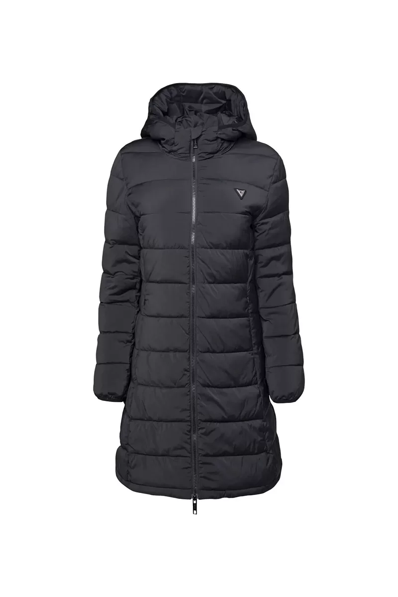 Guess New Aleta Long Puffer Jacket Kadın Siyah Mont V4YL05WF3X0-JBLK