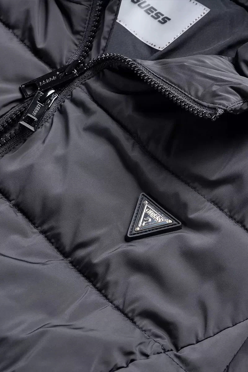 Guess New Aleta Long Puffer Jacket Kadın Siyah Mont V4YL05WF3X0-JBLK
