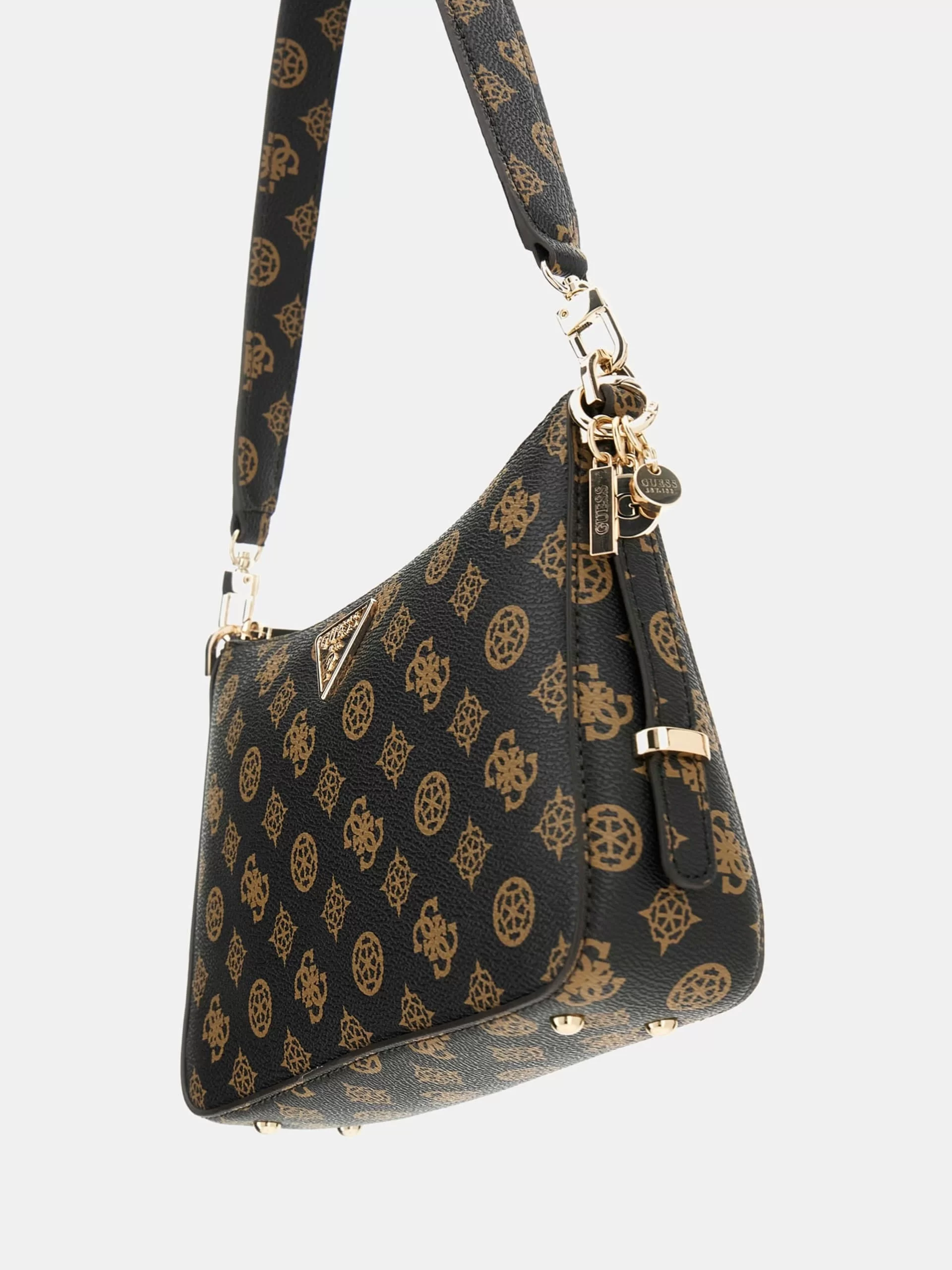 Guess ECO ERICA TOP ZIP SHOULDER BAG Kadın Kahverengi Omuz Çantası HWEPG951018-MLO
