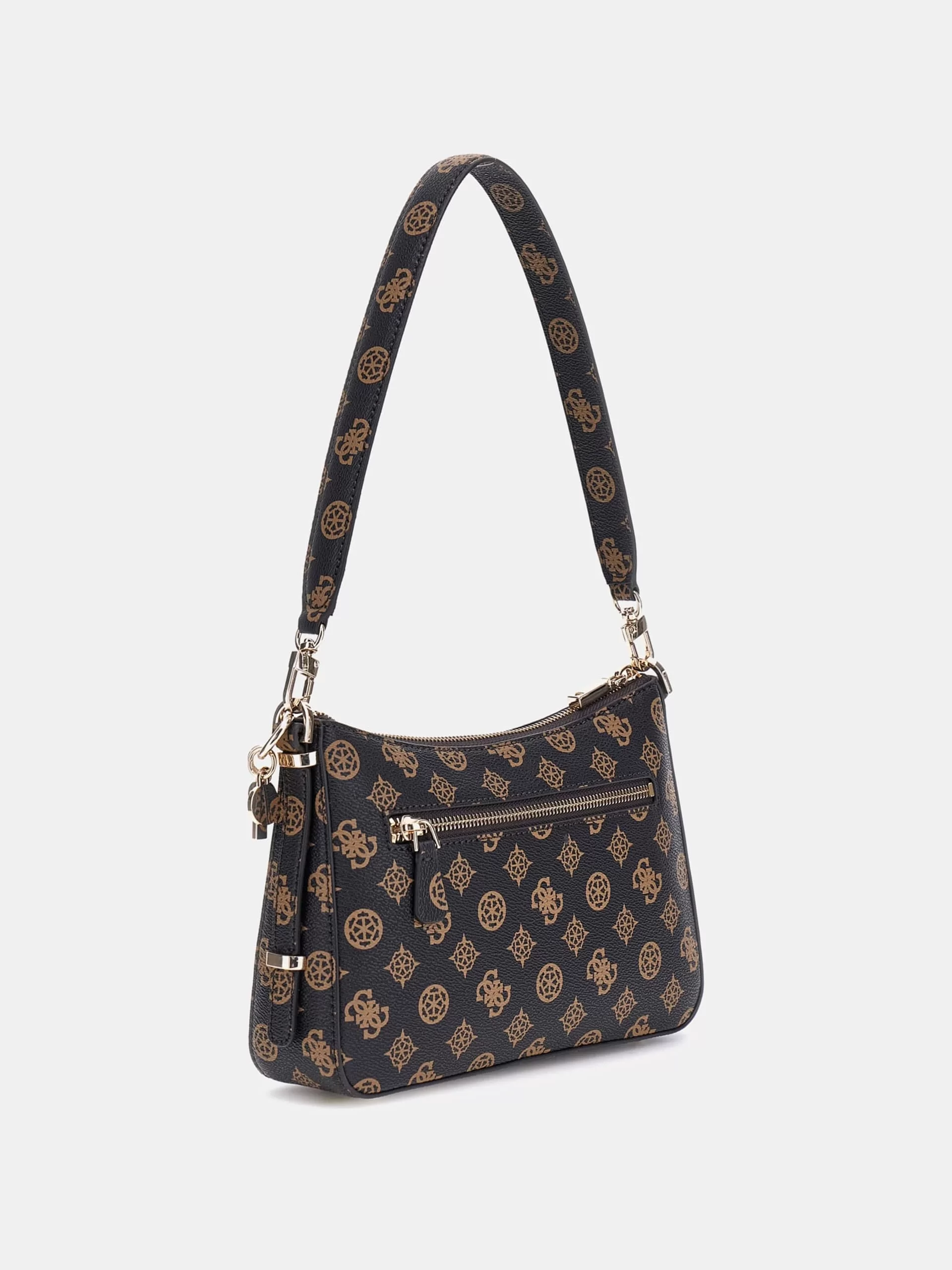 Guess ECO ERICA TOP ZIP SHOULDER BAG Kadın Kahverengi Omuz Çantası HWEPG951018-MLO