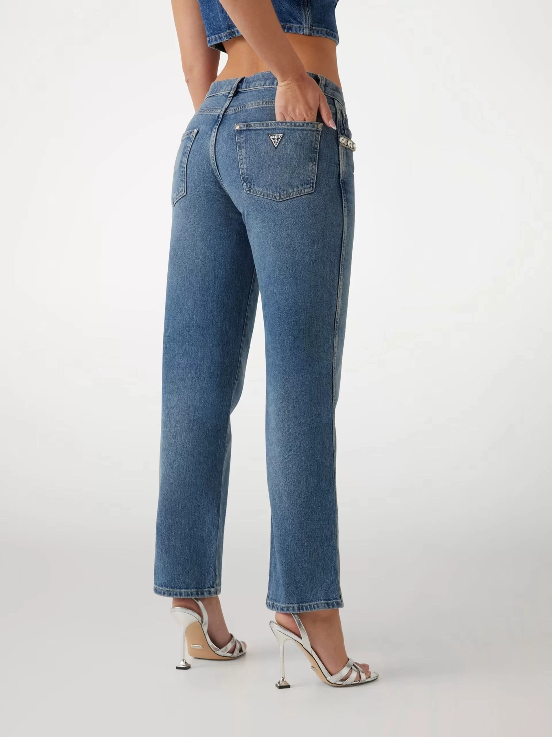 Guess Daısy Pant Kadın Mavi Jeans W5RA1ND5ACC-D3CA