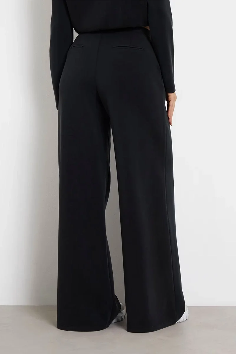 Guess Olympe Kadın Siyah Aktif Palazzo Fit Modal Karışımlı Scuba Eşofman Altı V4YB07KCAY2-JBLK
