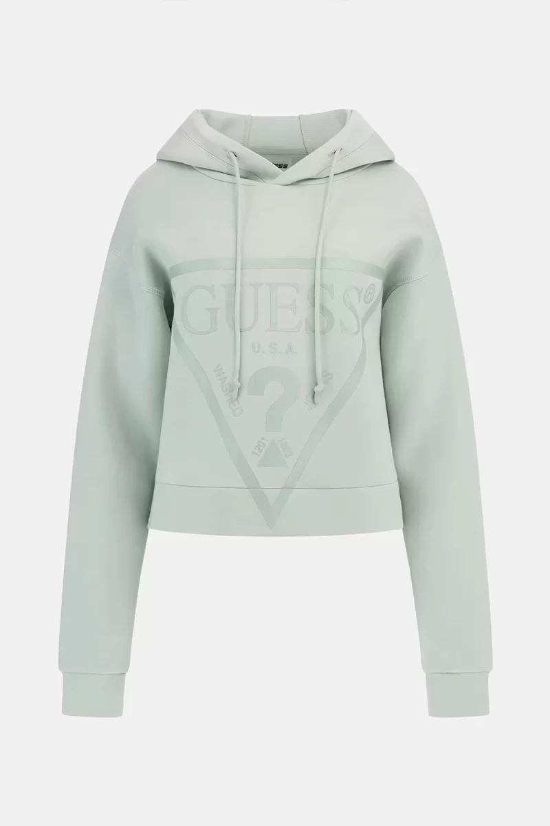 Guess NEW ALISA HOODED SWE Kadın Yeşil Sweatshirt V2YQ08K7UW2-G8ES