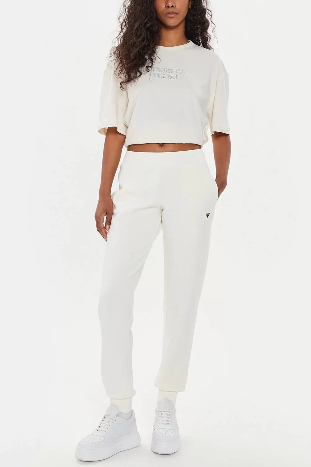 Guess Olympe Long Pants Kadın Beyaz Eşofman Altı V4YB08KCAY2-G6K5