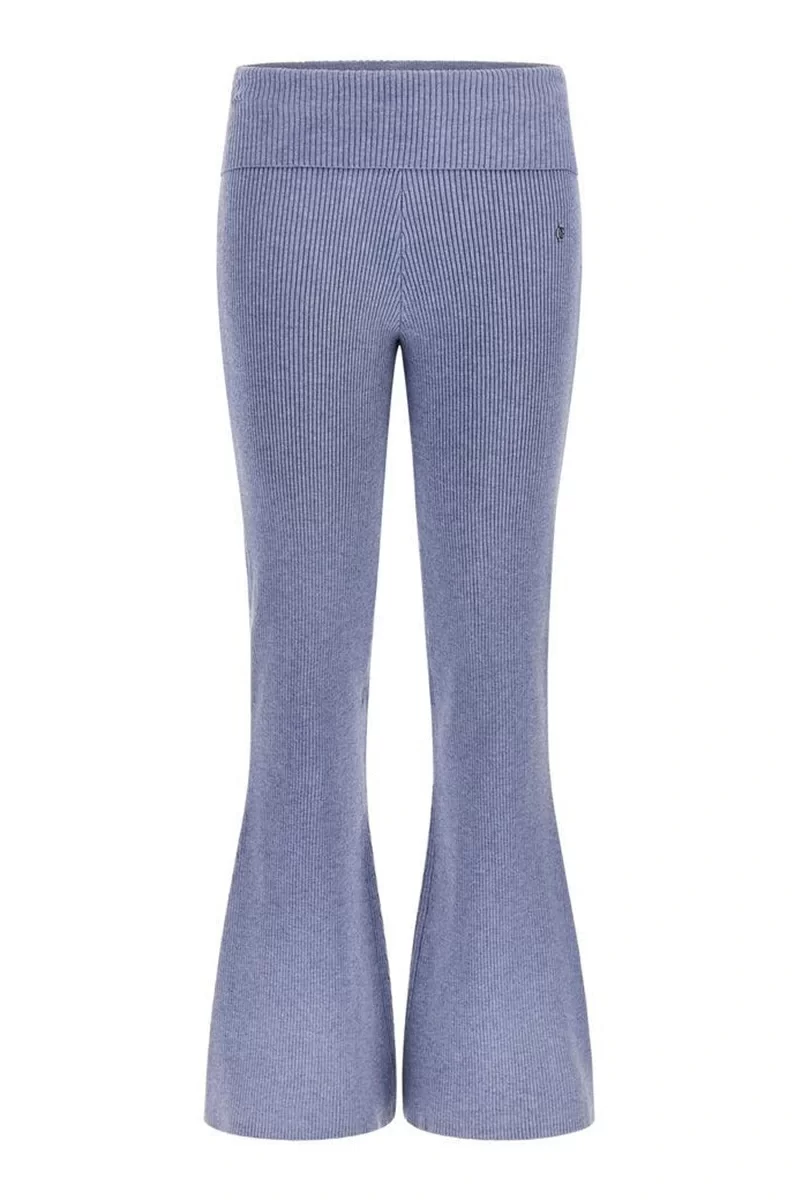 Guess Foldover Rıb Flare Nına Pant Kadın Mavi Pantolon W4BB53Z3K92-F7JO