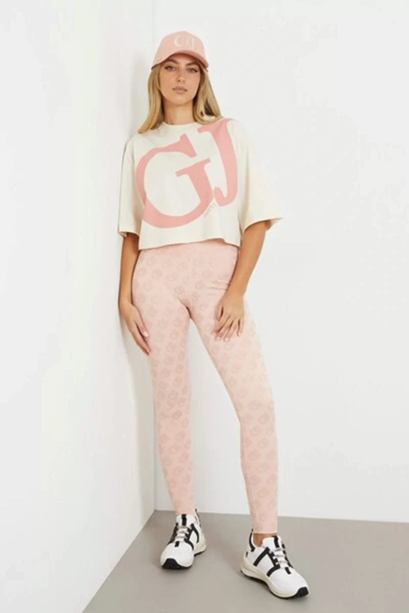 Guess GJ LOGOMANIA LEGGING Kadın Pembe Tayt V3BB28MC03W-P68W