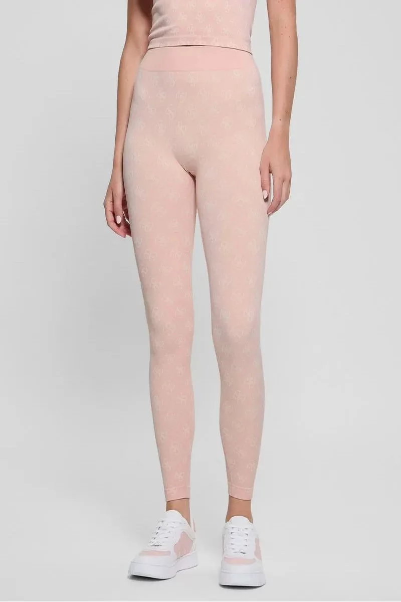Guess 4G RHOMBUS LEGGINGS SEAMLESS Kadın Pembe Tayt V5RB04Z3LF0-F6DJ