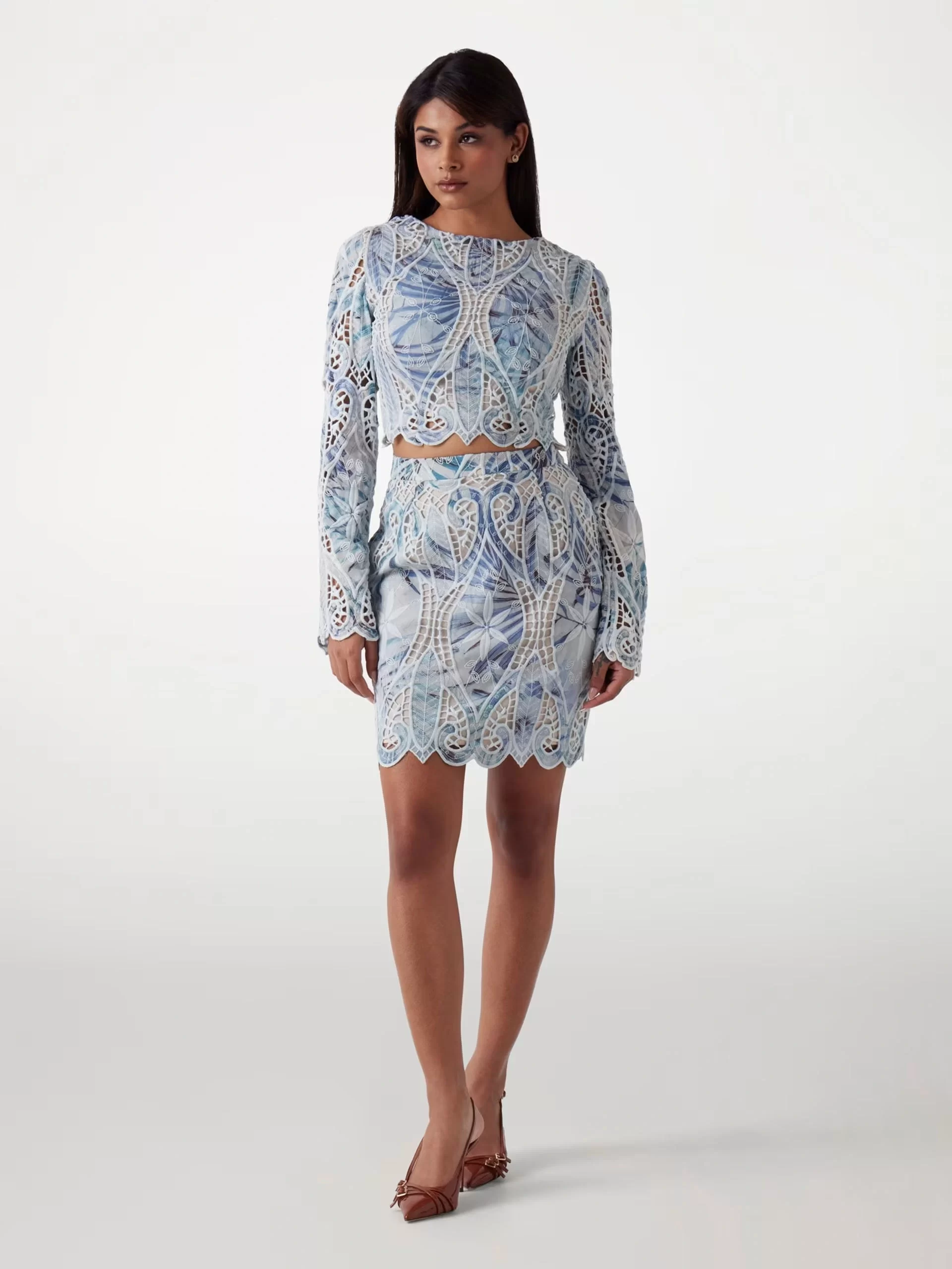 Guess Ls Anastasıa Lace Top Kadın Çok Renkli Bluz W5GH0TWHAD2-P7VM