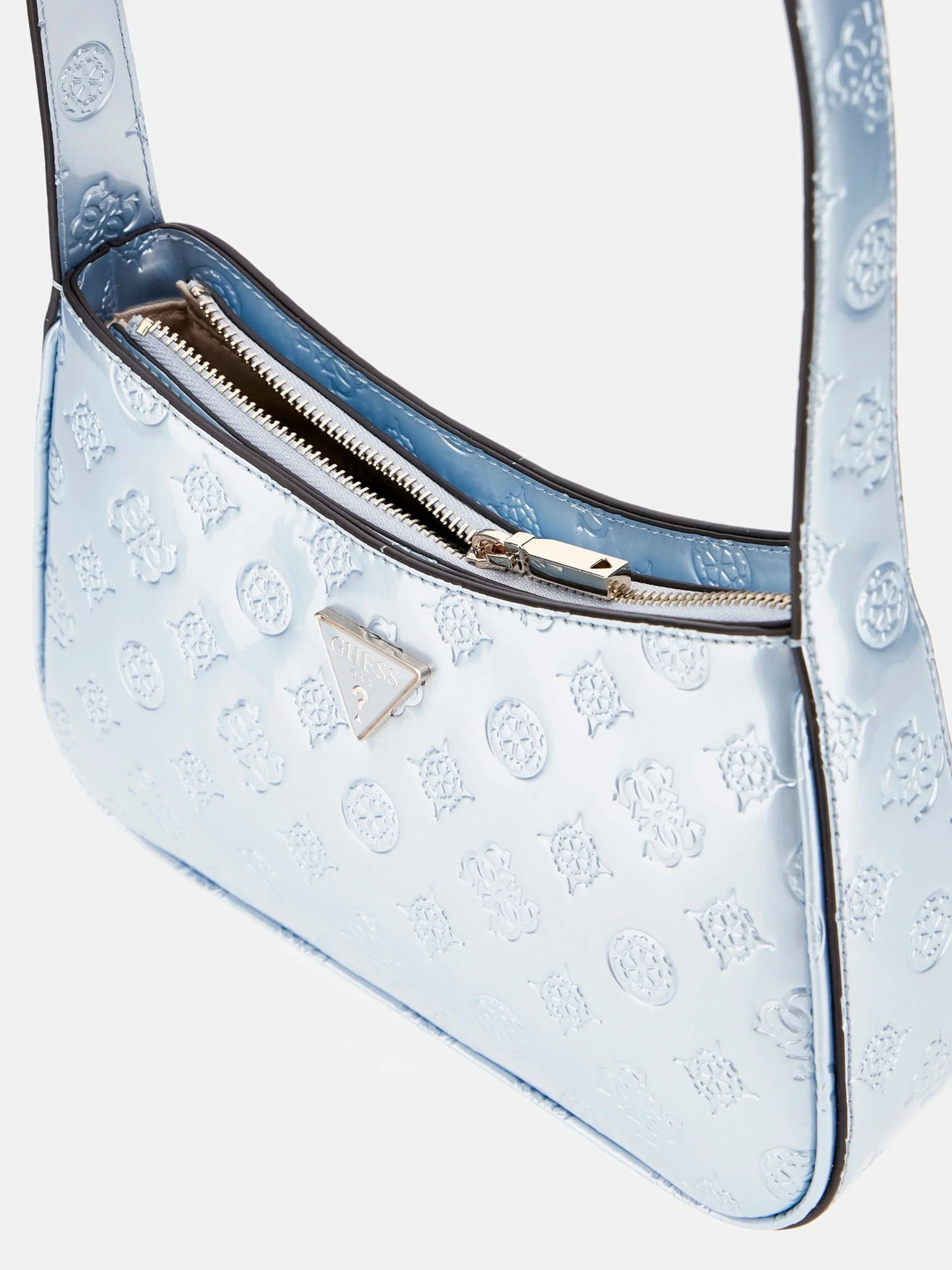 Guess ARNELA TOP ZIP SHOULDER BAG Kadın Mavi Omuz Çantası HWTG9496170-PBO