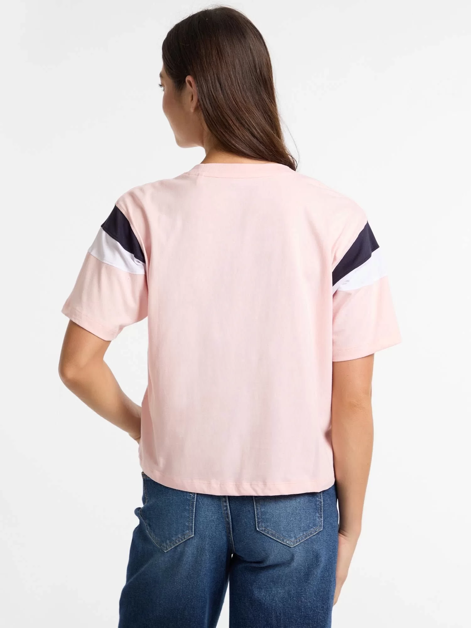 Guess Jeans GJ SS CN BOXY PIECED TEE Kadın Pembe T-shirt W5GI21K8HM0-G6R4