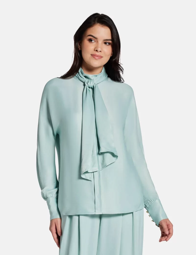 Guess CLAIRE LS BLOUSE Kadın Yeşil Bluz W5PH1FWHHB0-G7R6