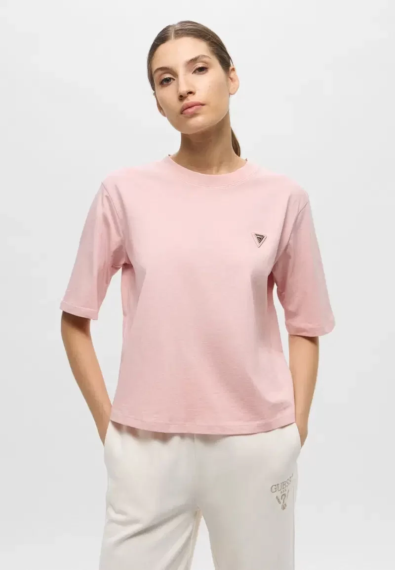 Guess Colette Boxy T-Shırt Kadın Pembe T-Shirt V4BI21I3Z14-G644