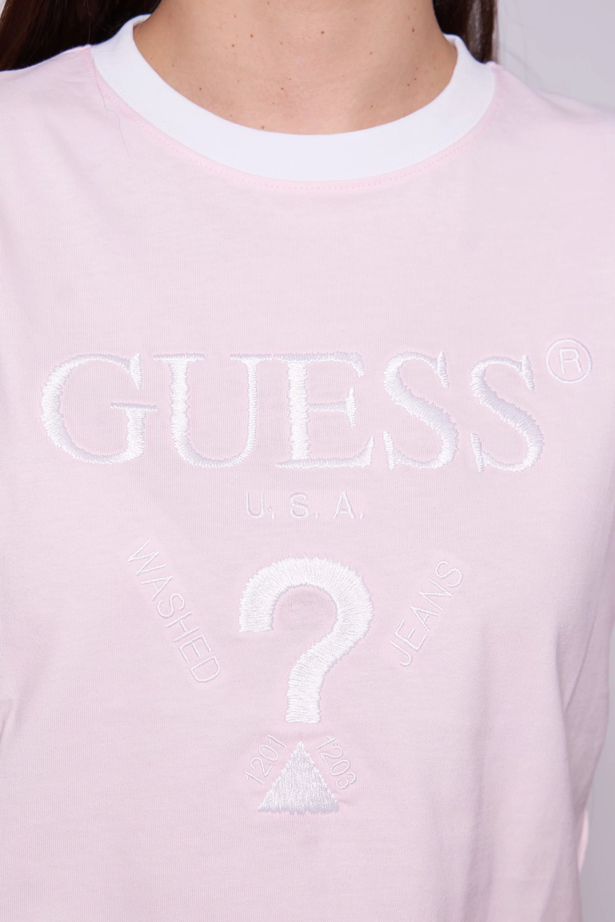 Guess FILANTA CROP TEE Kadın Pembe T-shirt V5GI18I3Z14-G644
