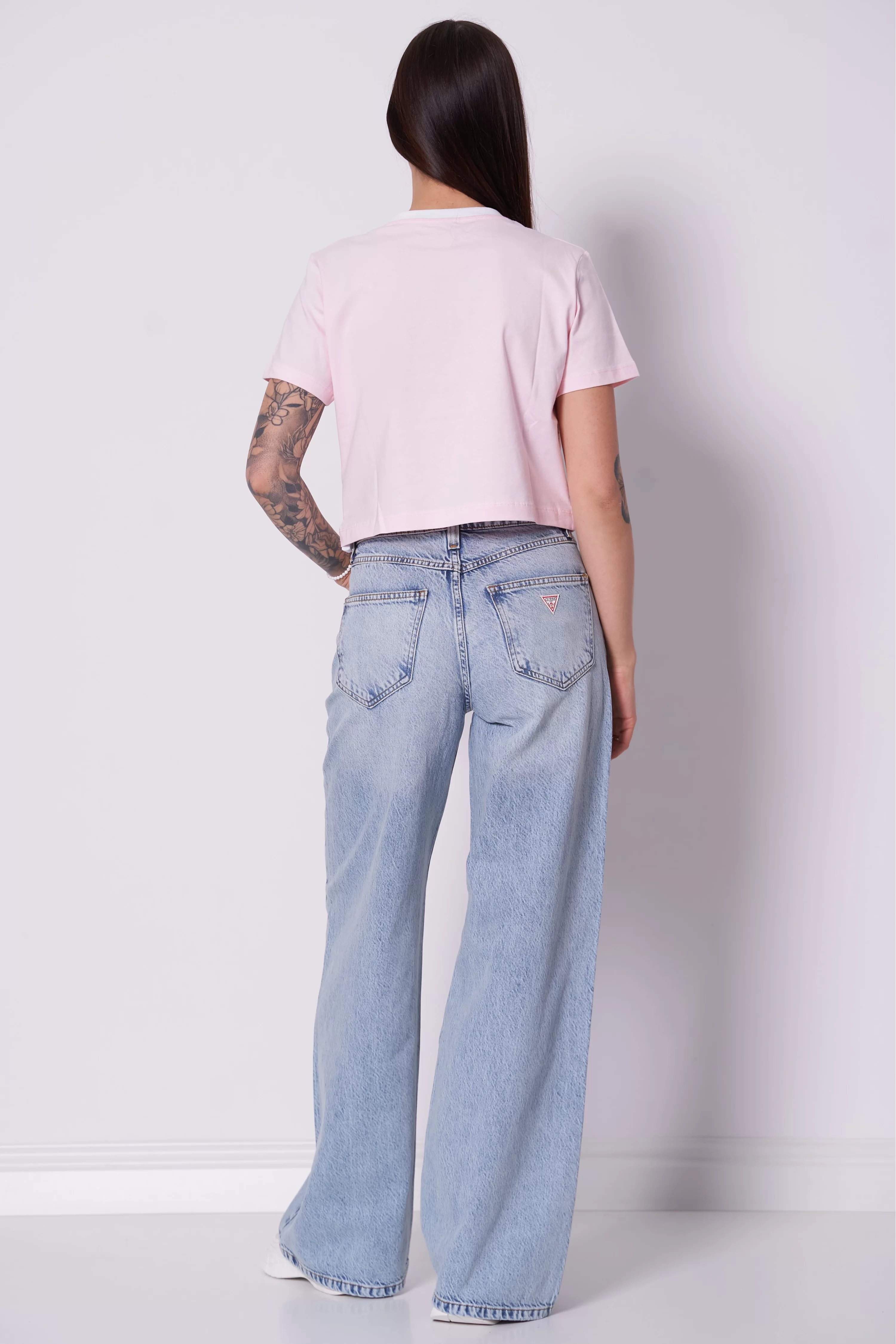 Guess FILANTA CROP TEE Kadın Pembe T-shirt V5GI18I3Z14-G644