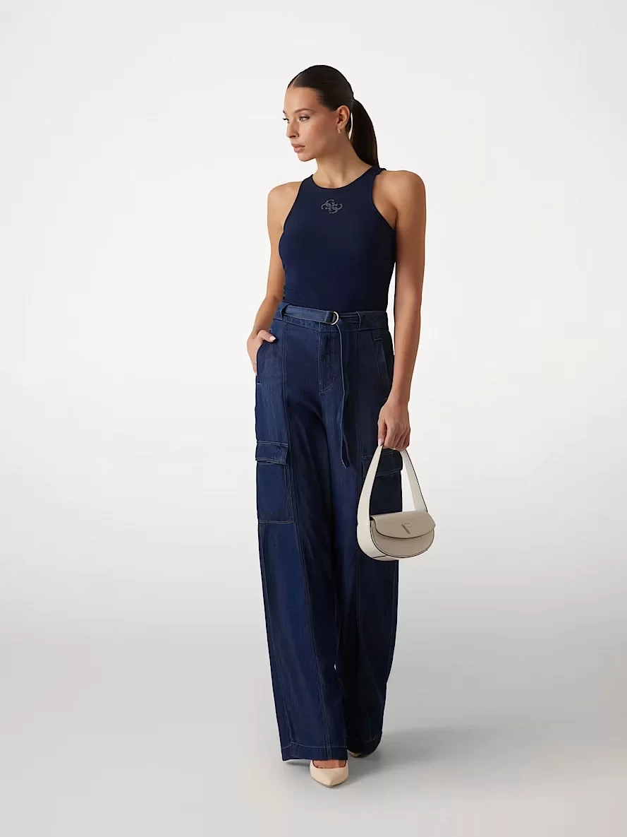 Guess New Sl Round Nk Guendalına Top Kadın Lacivert Atlet W5GP57KCV52-G7P1