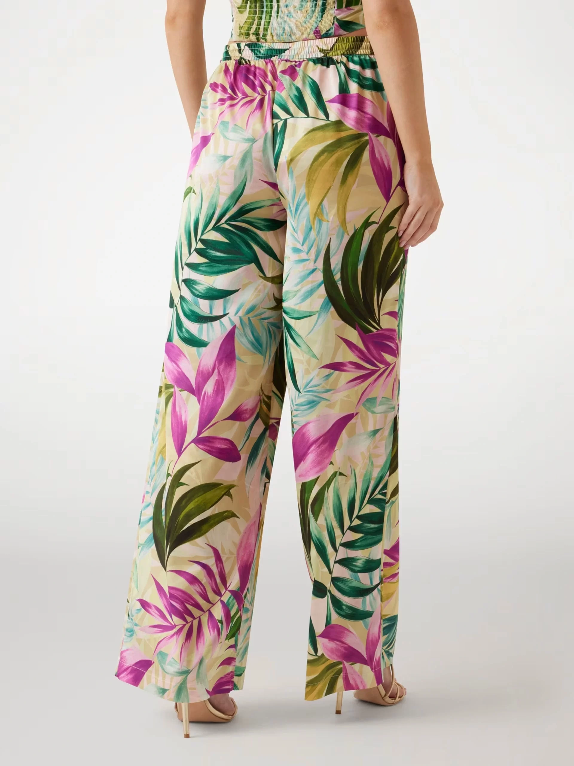 Guess INES WIDE LEG JOGGER Kadın Çok Renkli Pantolon W5GB11WH9C2-P8FY