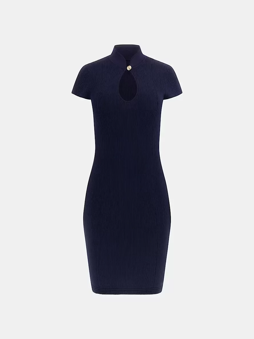 Guess ES SS MALIA SWTR DRESS Kadın Lacivert Elbise W5GK46Z3L10-G7P1