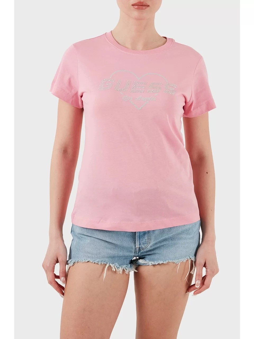 Guess NARCISO CN T-SHIRT Kadın Pembe T-shirt V5GI10K9RM1-PSPK