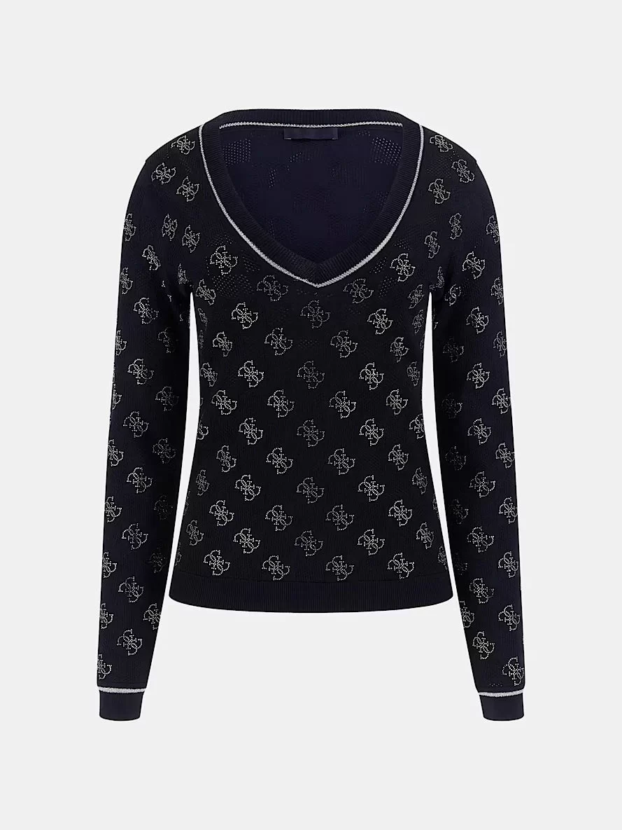 Guess ROSIE 4G VN LS SWTR Kadın Lacivert Kazak W5GR07Z3D60-G7P1