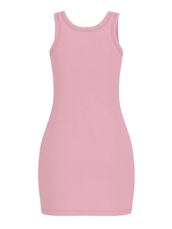 Guess SUNFLOWER RIB DRESS Kadın Pembe Elbise V5GK06K8RT2-A61Z