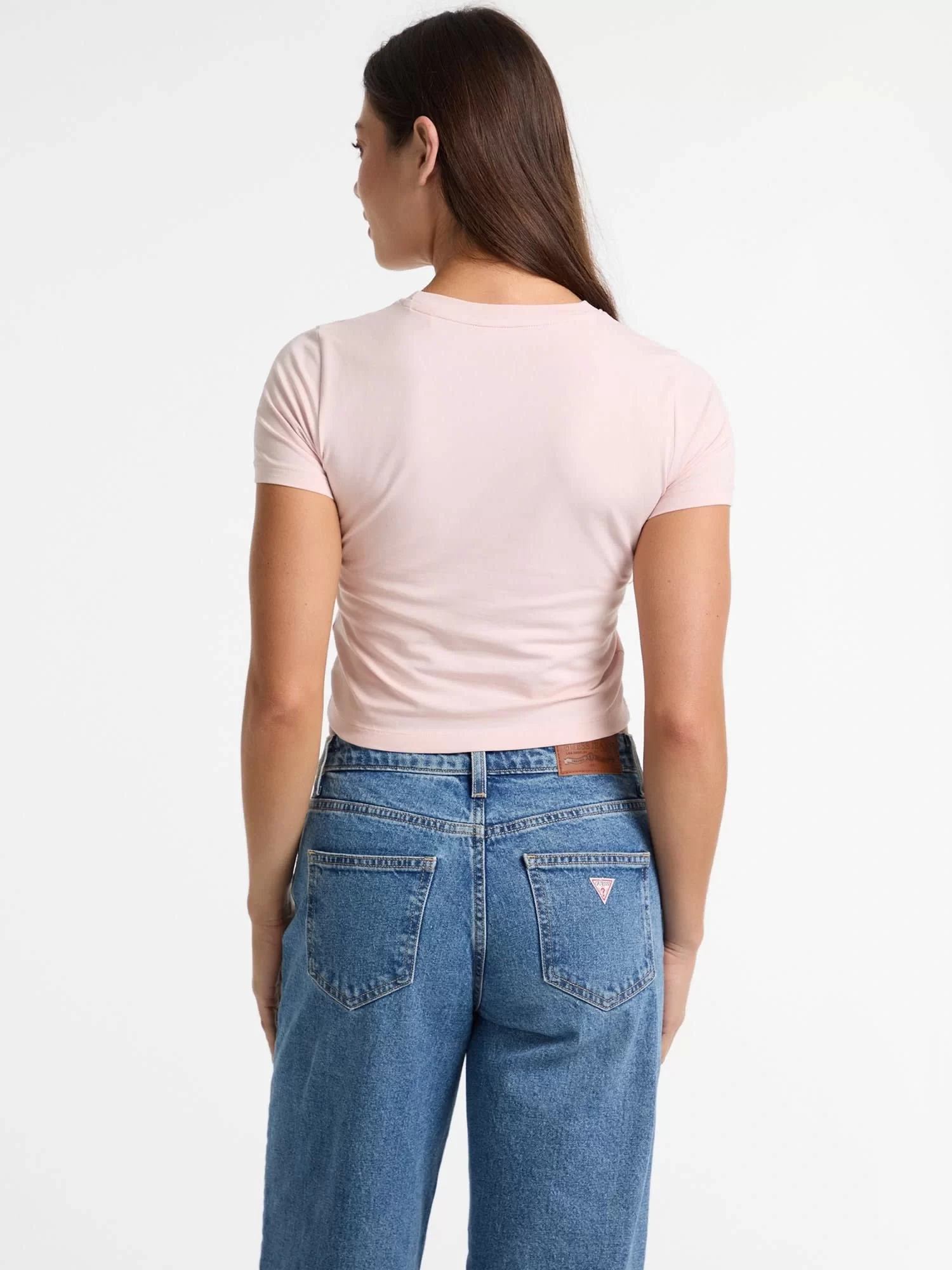Guess Jeans GJ SS CN BABY EMB STAR TEE Kadın Pembe T-shirt W5GI38J1314-G6R4