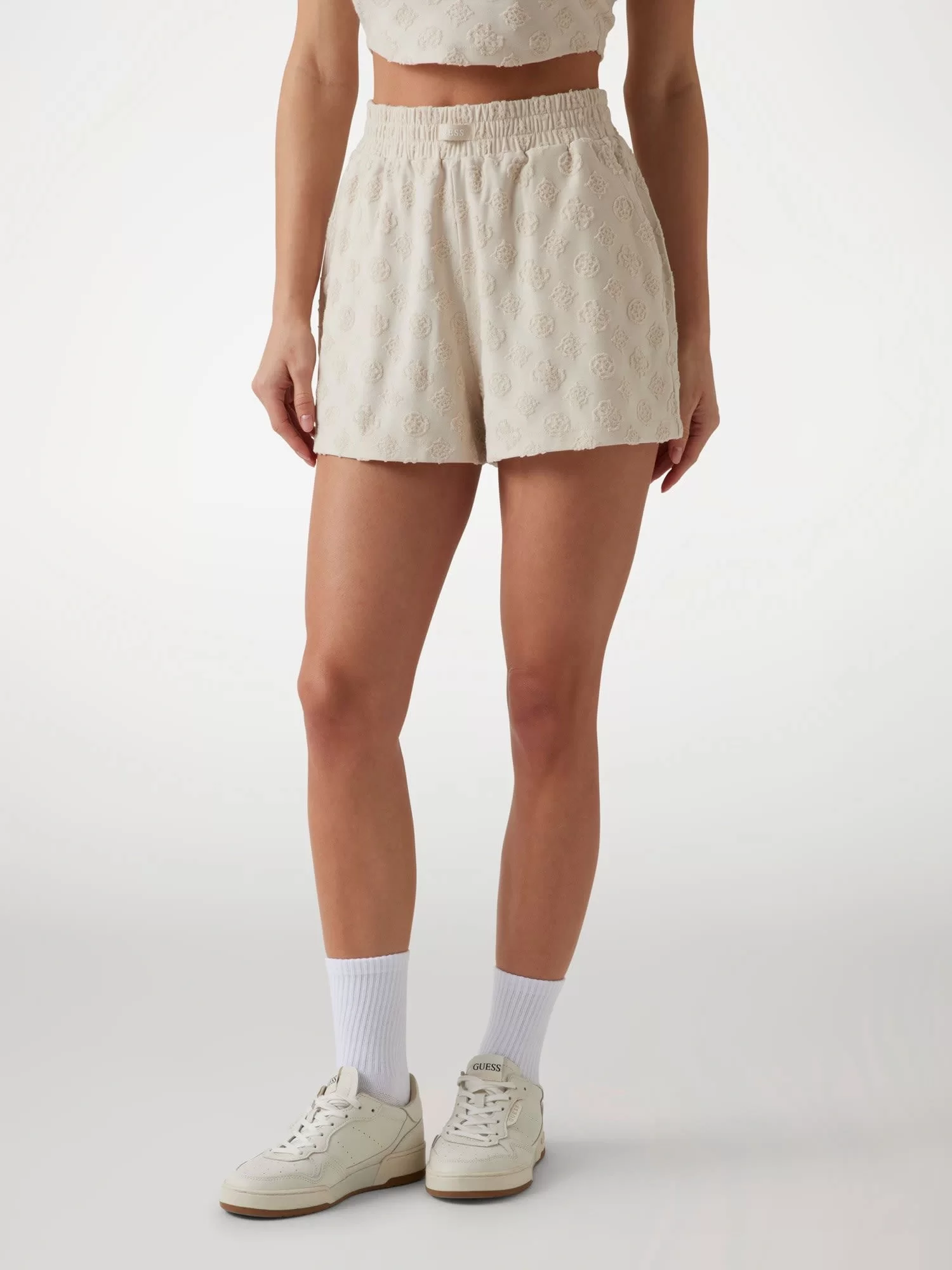 Guess Peony Jacquard Short Kadın Ekru Şort V5GD16KCT02-F27G