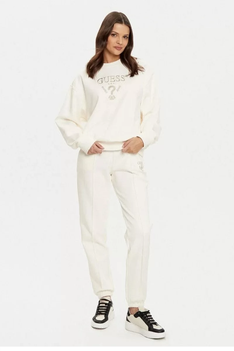 Guess ROBERTA CN SWEATSHIRT Kadın Krem Sweatshirt V5RQ12KC3D2-G6K5