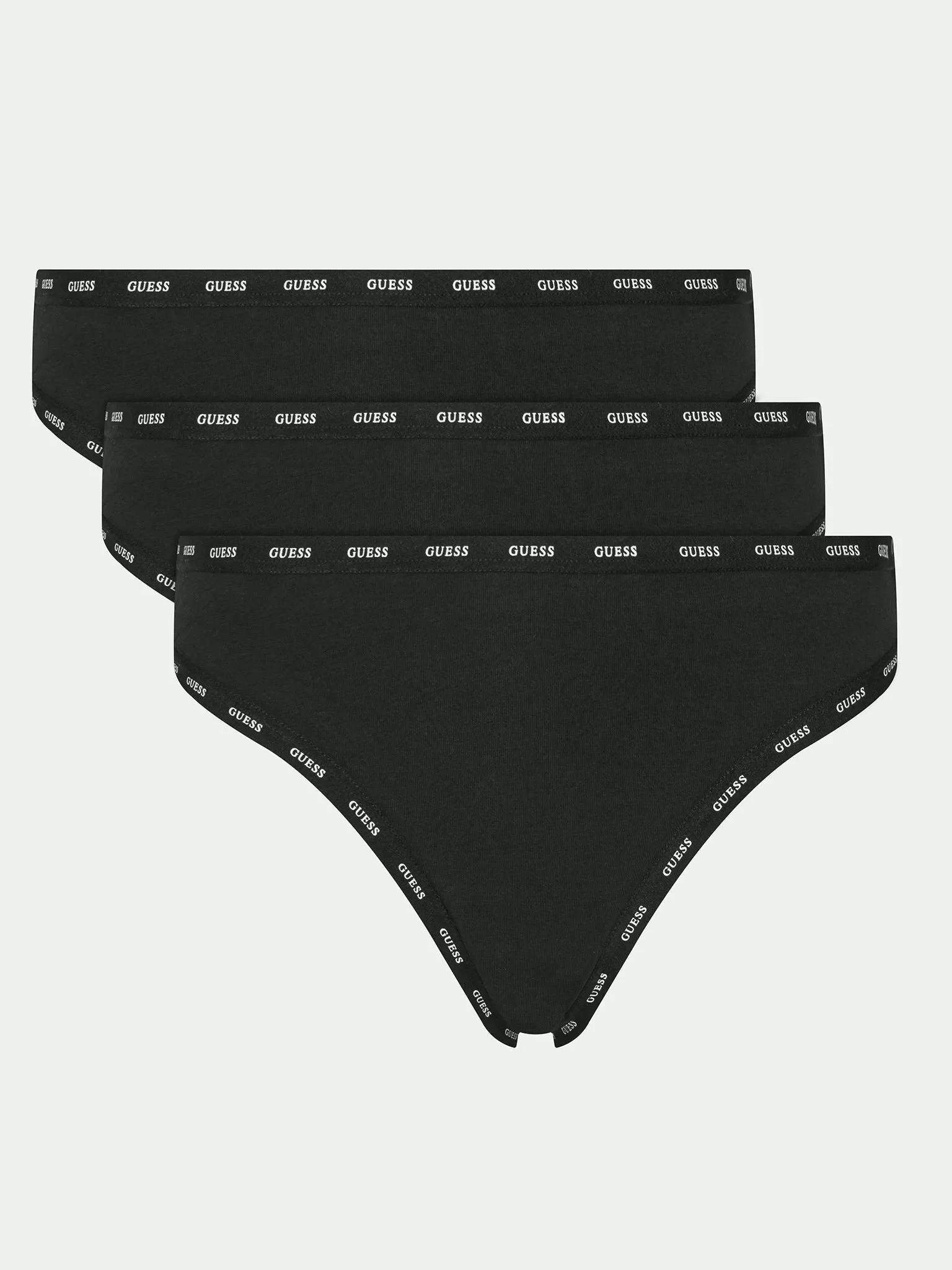 Guess 3 PACK BASIC THONG Kadın Siyah İç Çamaşırı O5RG13K6YW1-JBLK