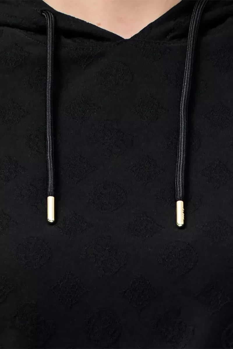 Guess MONICA LS HOODIE Kadın Siyah Sweatshirt V5RQ21KCLG2-P9ZV