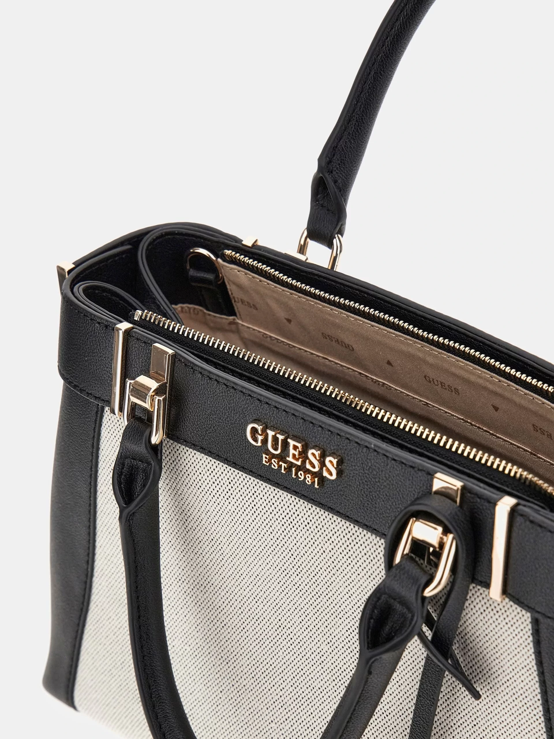 Guess Anadela 3 Comp Satchel Kadın Siyah El Çantası HWAG9633060-NTB