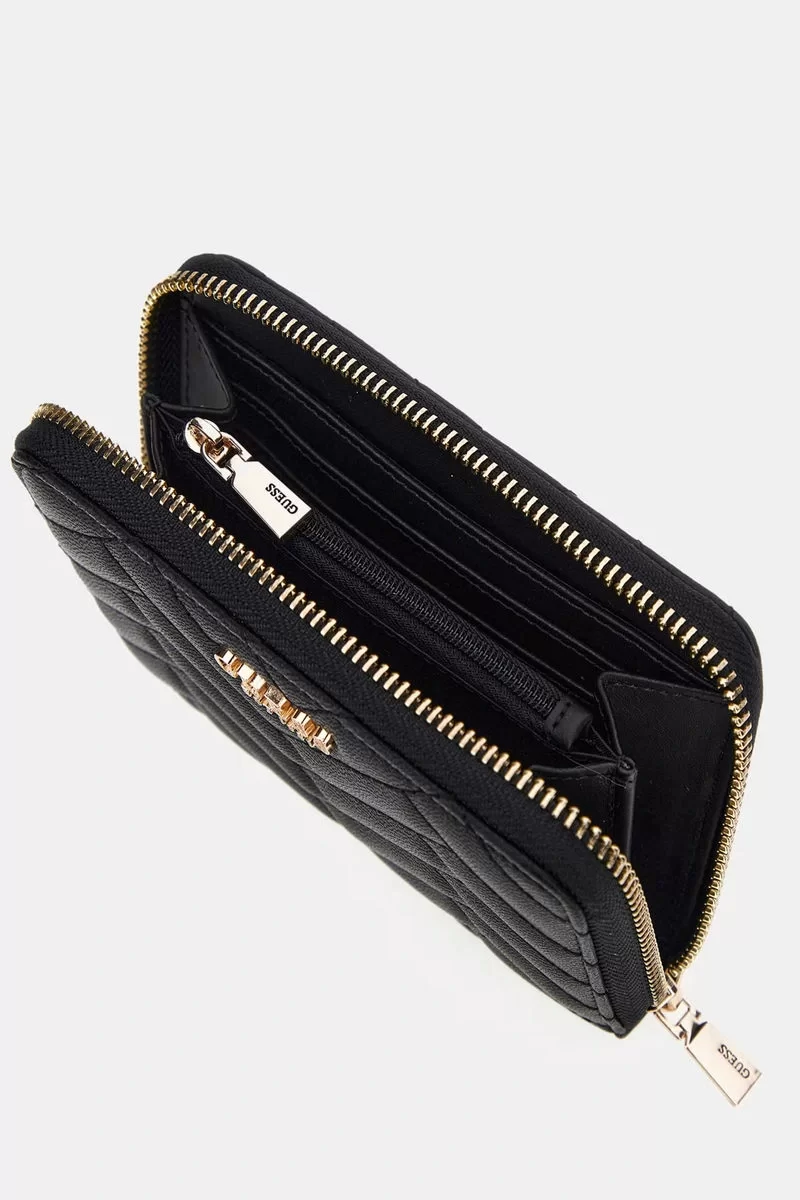 Guess ANNING SLG MEDIUM ZIP AROUND Kadın Siyah Cüzdan SWQG9508140-BLA