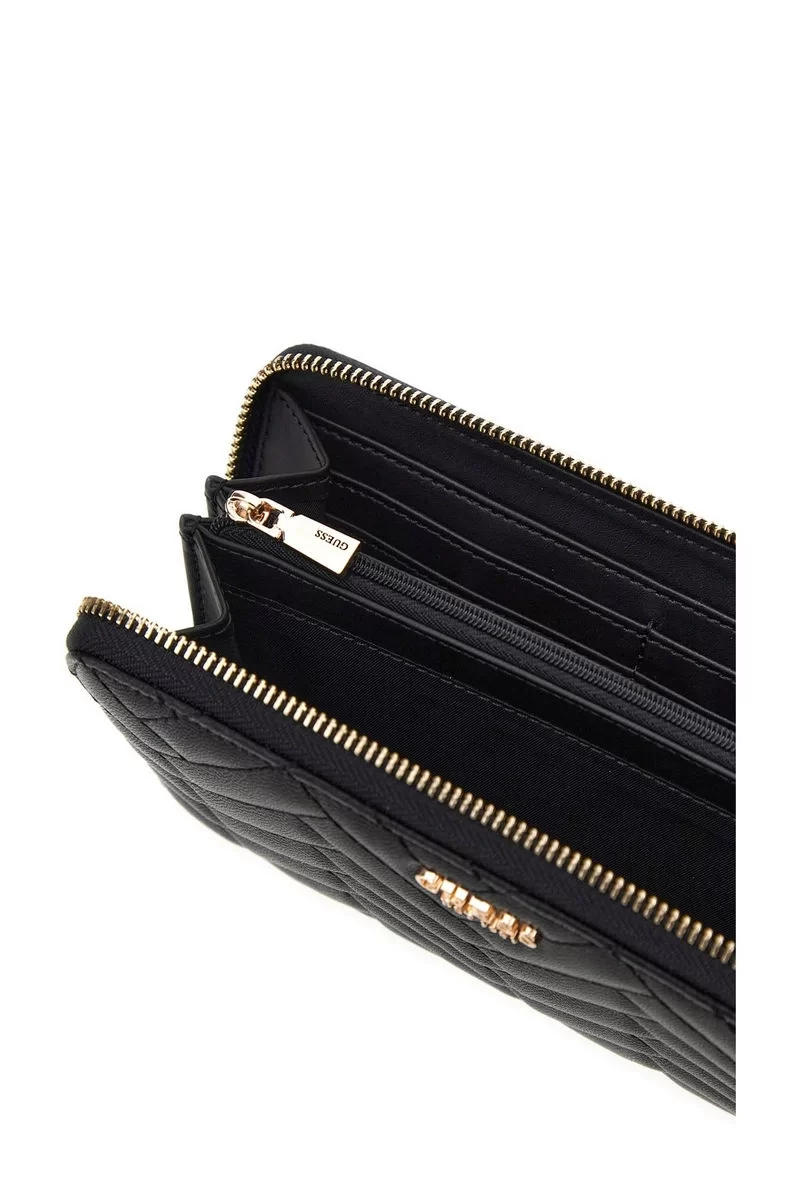 Guess ANNING SLG LARGE ZIP AROUND Kadın Siyah Cüzdan SWQG9508146-BLA
