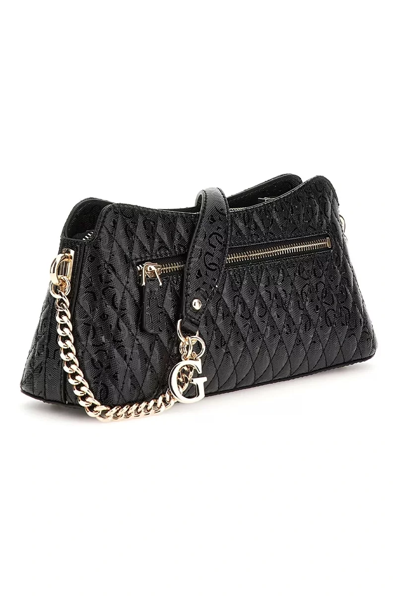 Guess BETULA TOP ZIP SHOULDER BAG Kadın Siyah Omuz Çantası HWGG9626170-BLA