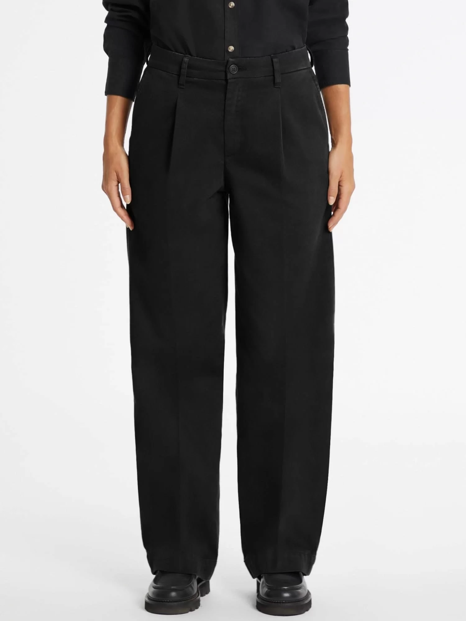 Guess Jeans GJ WIDE LEG TROUSER Kadın Siyah Pantolon W4BB44WGCV2-JBLK