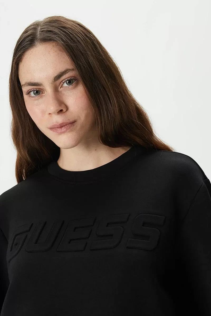 Guess CINDRA CN SWEATSHIRT Kadın Siyah Sweatshirt V3BQ15K7UW2-G7FQ