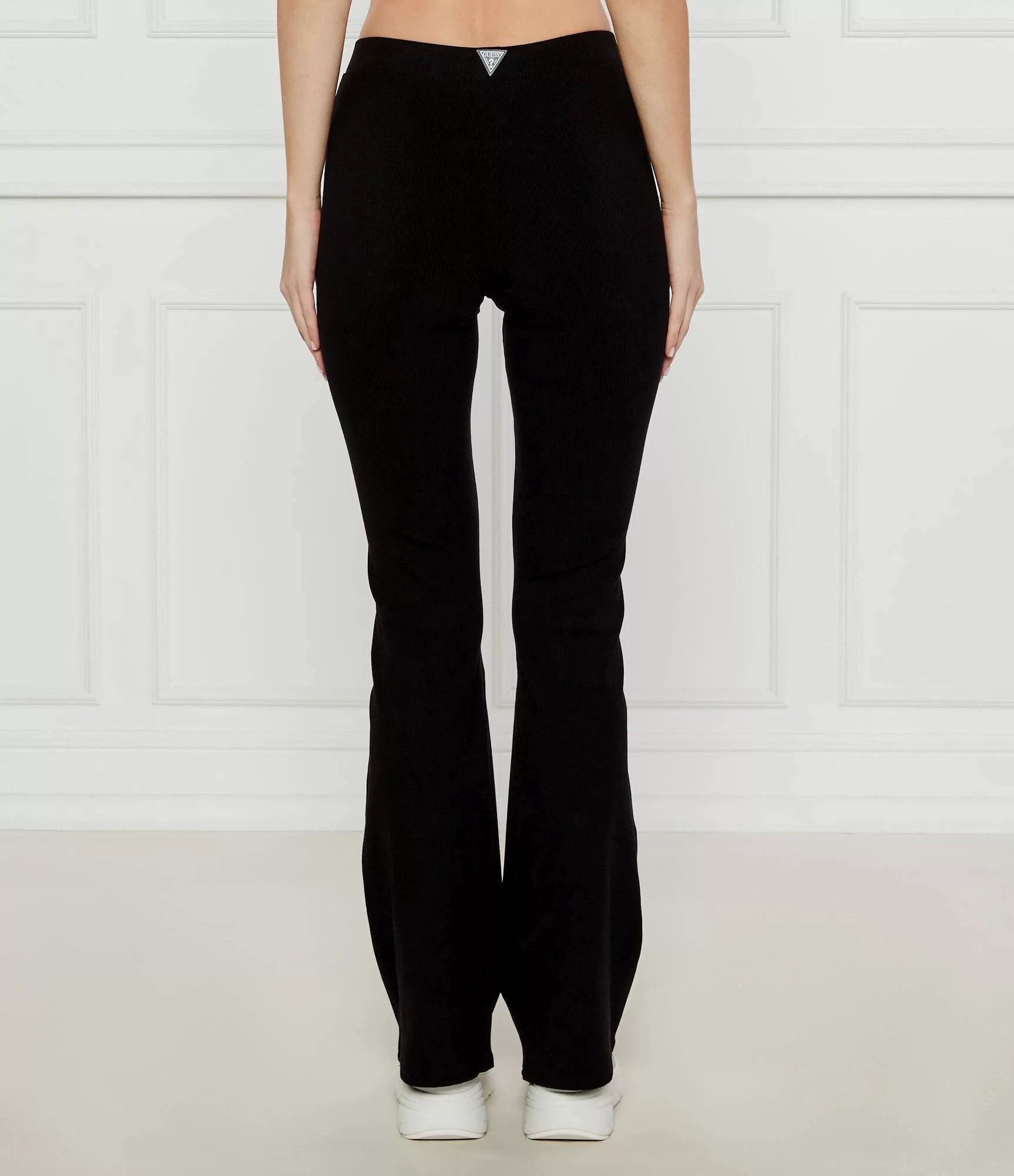 Guess CROCUS RIB MINI FLARE PANTS Kadın Siyah Tayt V5GB11KCRS2-JBLK
