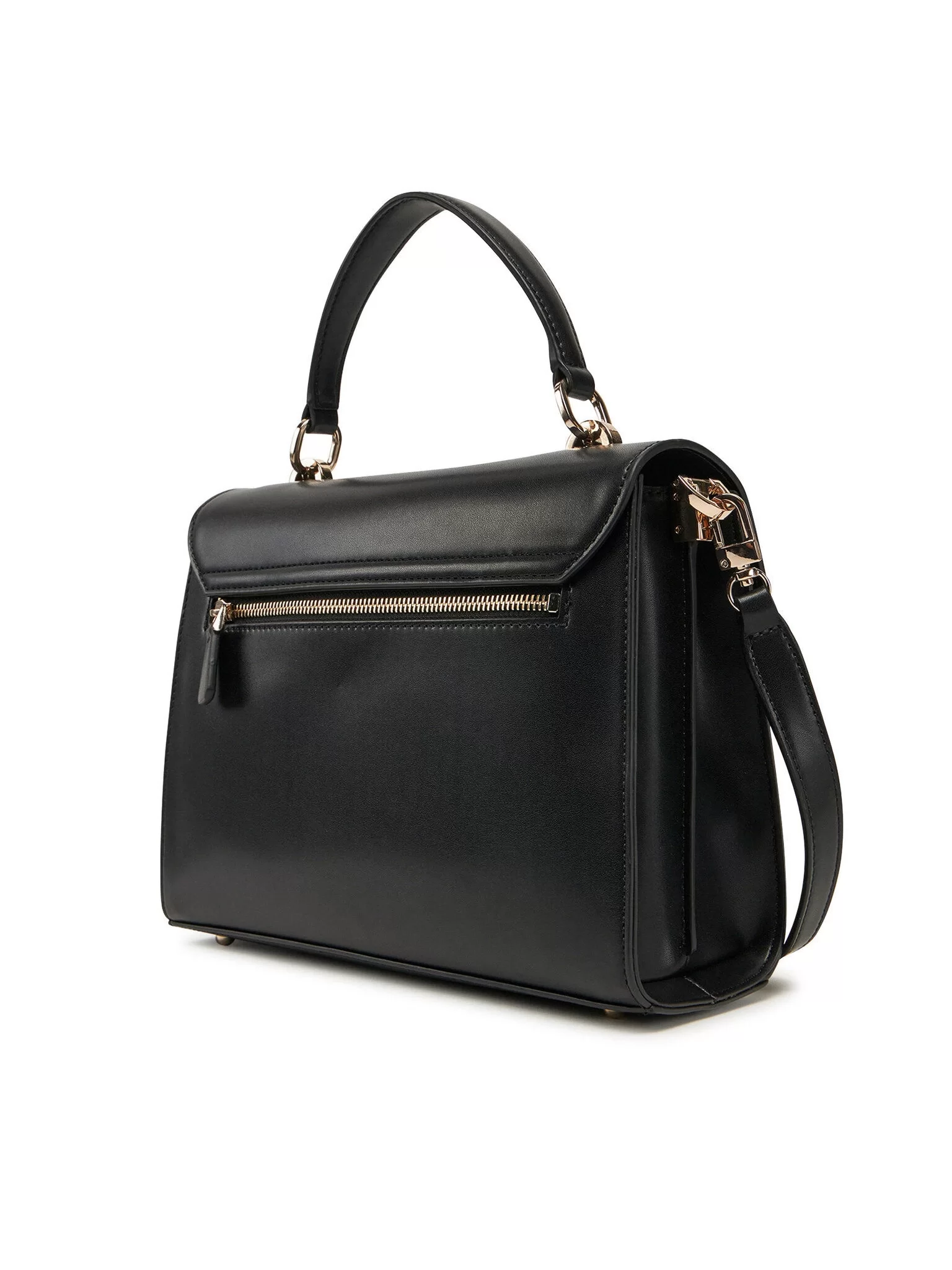 Guess Eco Aldıth Top Handle Flap Kadın Siyah El Çantası HWEVG964120-BLA