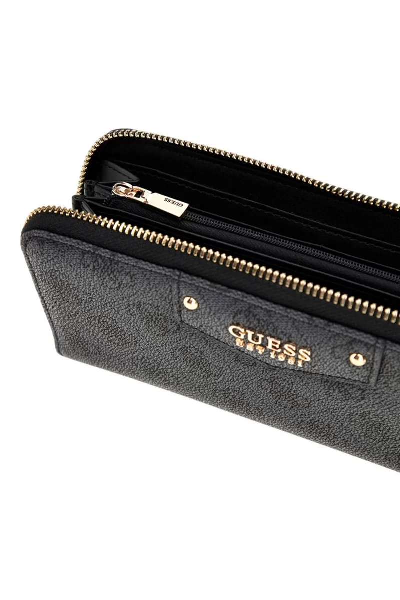 Guess ECO BRENTON SLG LRG ZIP AROUND Kadın Antrasit Cüzdan SWBG8390146-CLO