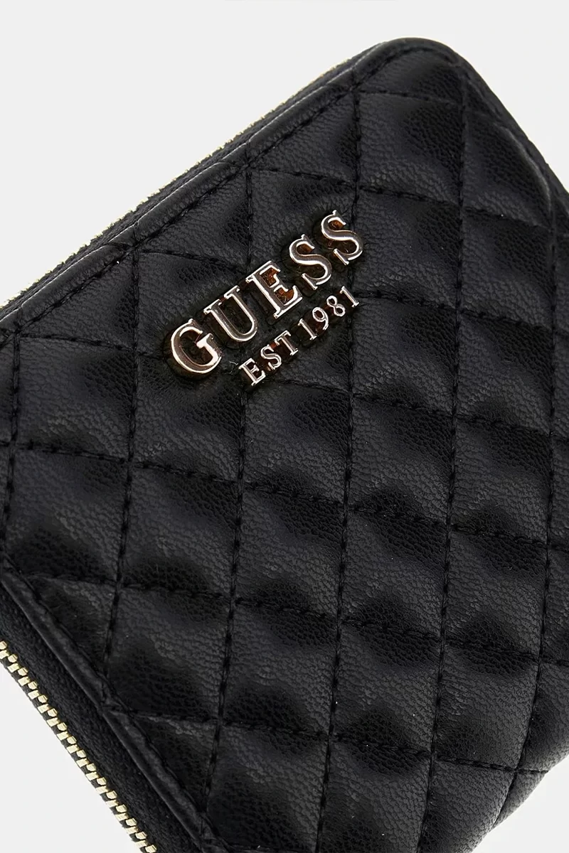 Guess ECO RIANEE SLG SMALL ZIP AROUD Kadın Siyah Cüzdan SWQG9541137-BLA
