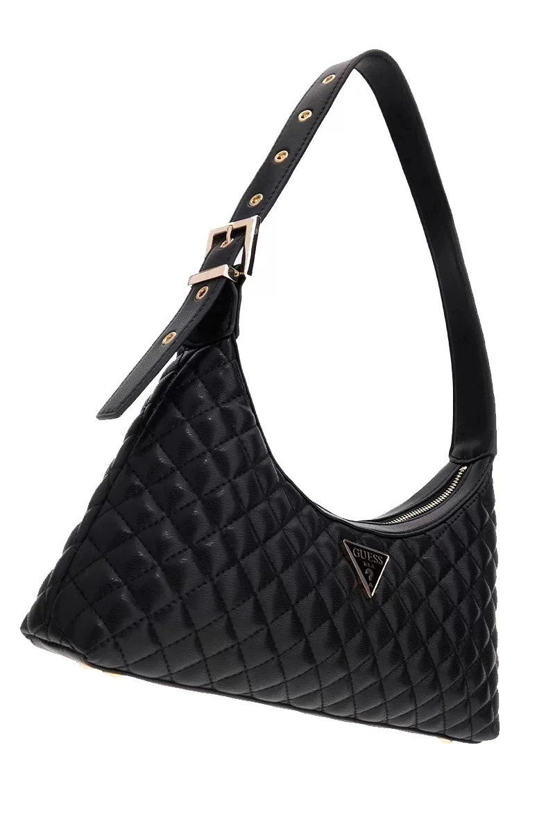 Guess Eco Rıanee Shoulder Bag Kadın Siyah Omuz Çantası HWEQG954117-BLA